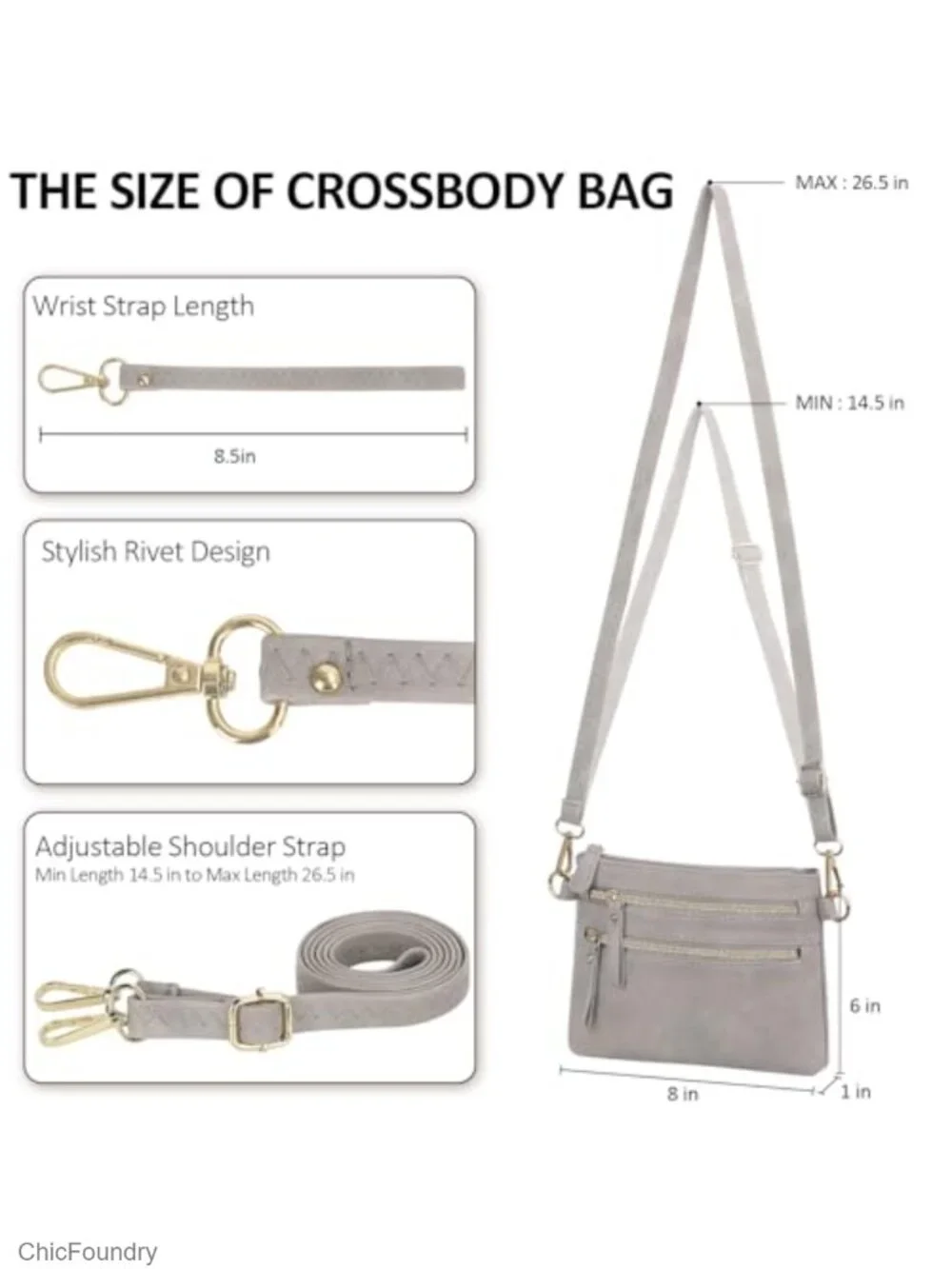 Small Crossbody Wristlet Wallet Vegan Leather Clutch Handbag